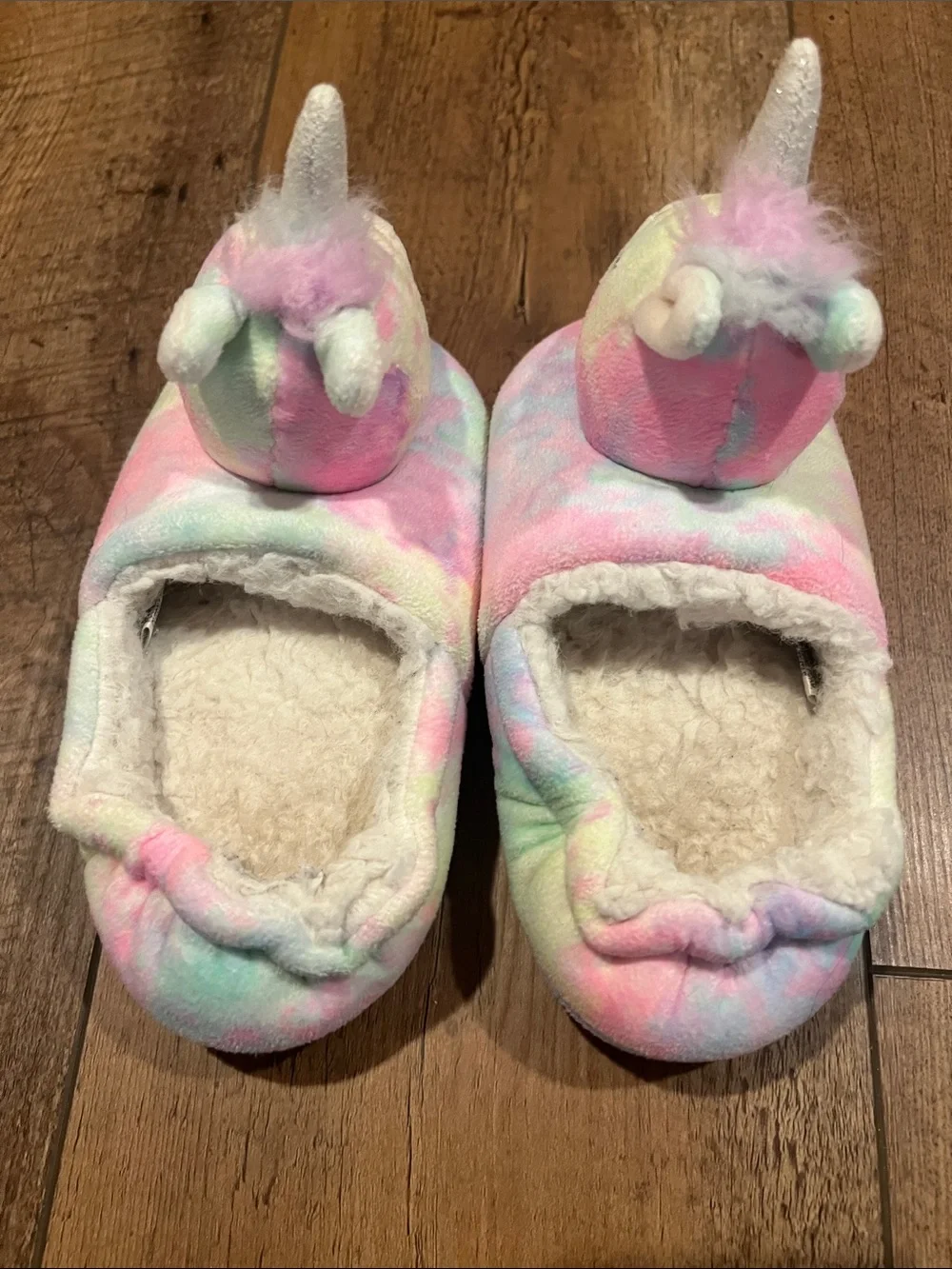 Cat & Jack Toddler Girl Unicorn Slippers, size Large (9/10)